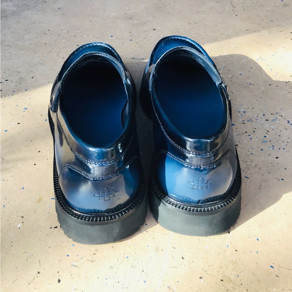 COLE HAAN Blue American Classic Penny Loafer Slip-Ons - Picture 5 of 13